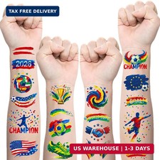 90 Pcs World Cup 2026 Temporary Tattoos Stickers, World Cup Merchandise, Waterpr
