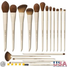 18 Pcs Professional Makeup Brush Set Vegan Cruelty-Free W/ User Guide Artists