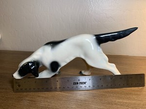 Robert Simmons Vintage Black & White Setter Dog  Figurine  12"