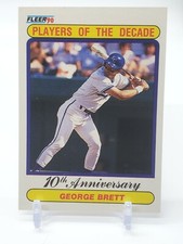 GEORGE BRETT .390 Error Card #621a Players of Decade ROYALS 1990 Fleer SP