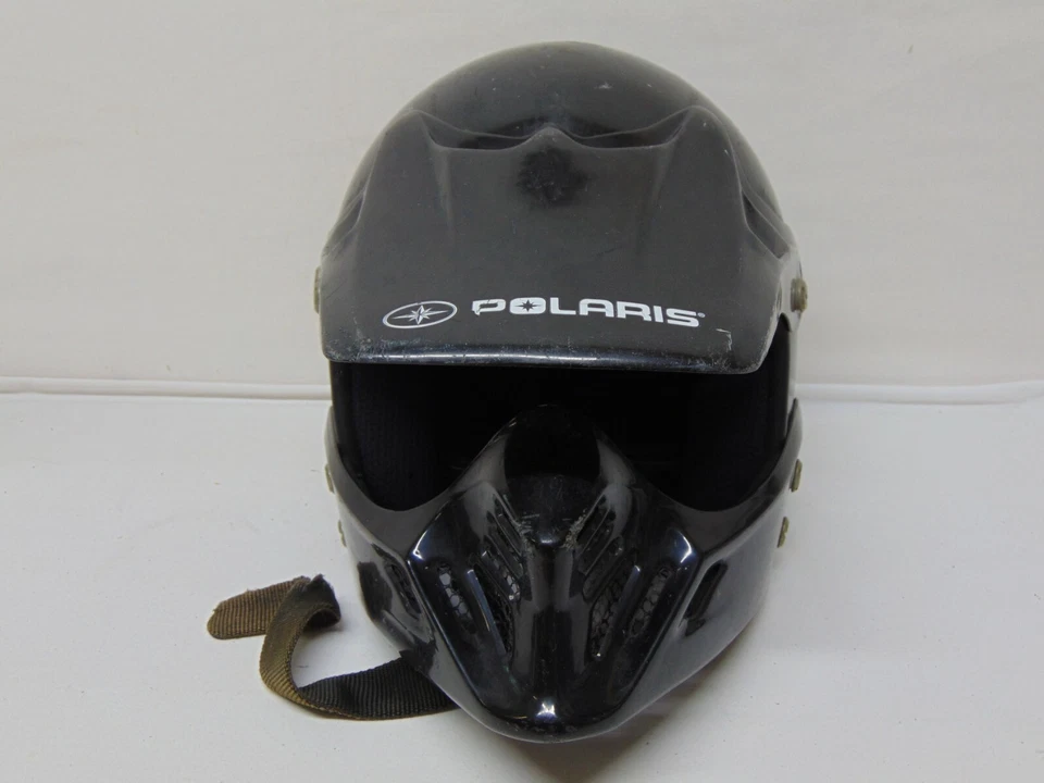 POLARIS YOUTH SIZE HELMET MOTO EC FULL FACE HELMET BLACK MEDIUM - Image 4 of 4