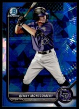 2022 Bowman Draft Baseball Chrome Sapphire Benny Montgomery Rookie Colorado