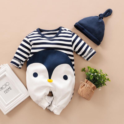 Baby Toddler Boys Penguin Baby grow with hat Outfits Clothes UK UK