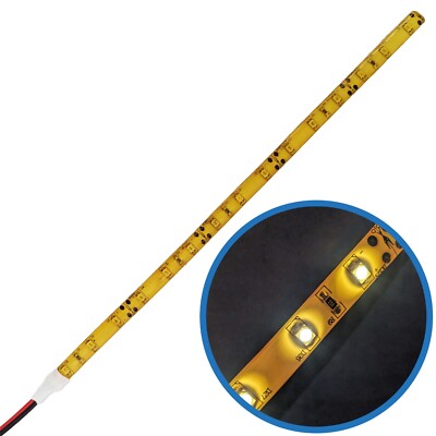 White LED Flexible Strip Lighting - 15 Lights - 25cm Length (About 10 ...