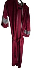 VTG 70s Sears Men's 36-42 Velour Hood Loungewear Bath Robe Smoking Hugh Hefner