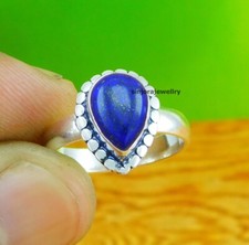 Lapis Lazuli gemstone 925 sterling silver handmade Gift Ring US size 5 to 10
