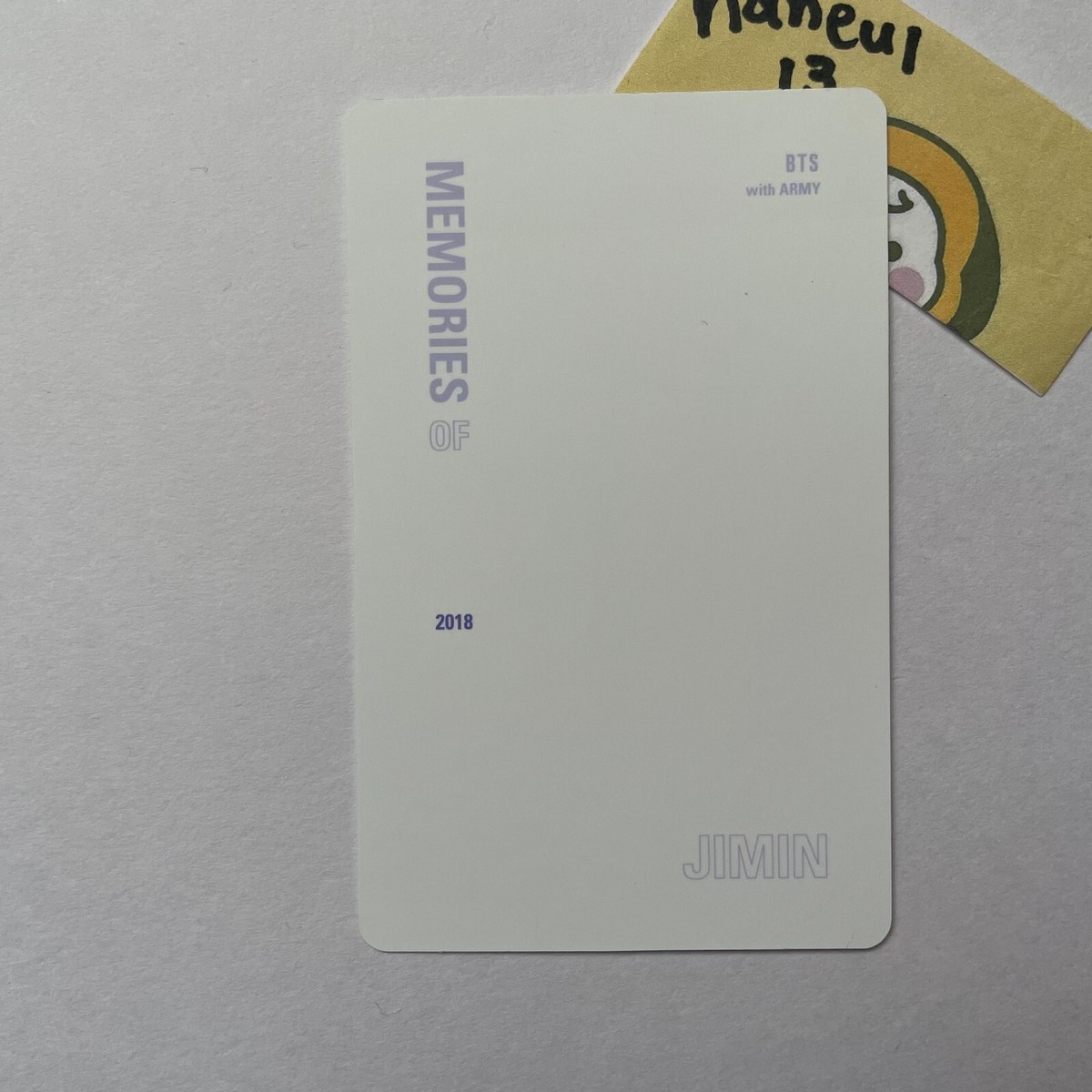 防弾少年団(BTS) - BTS ジミン Memories 2018 DVD フォトカード JIMIN BTS Bangtan Boys JIMIN MEMORIES OF 2018 Blu-ray Limited