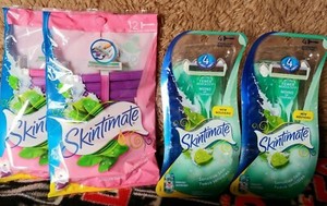 4 new packages Womens Skintimate Sensitive Disposable Razors, 32 count!! FS!!