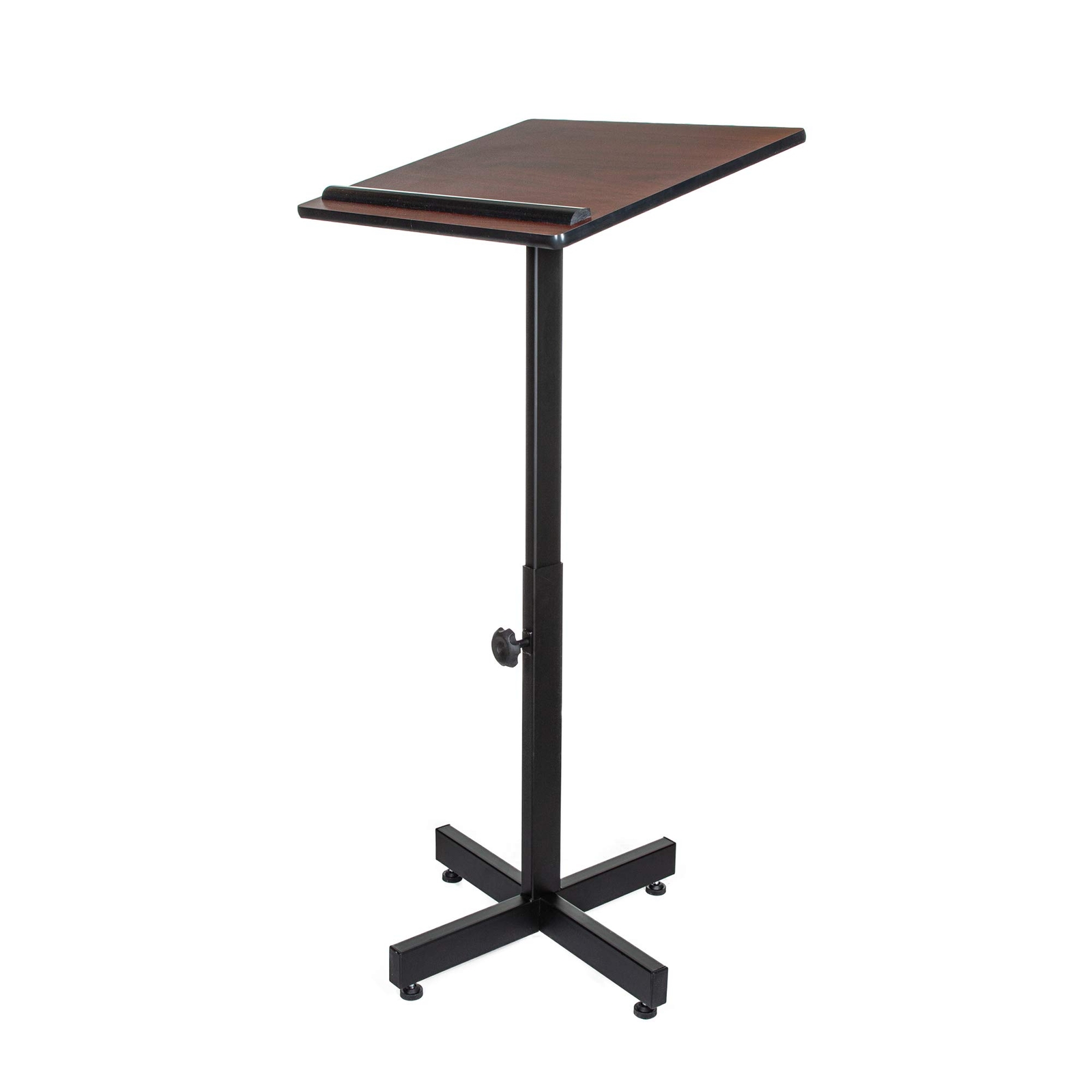 Height Adjustable Portable Lectern Stand - Mahogany