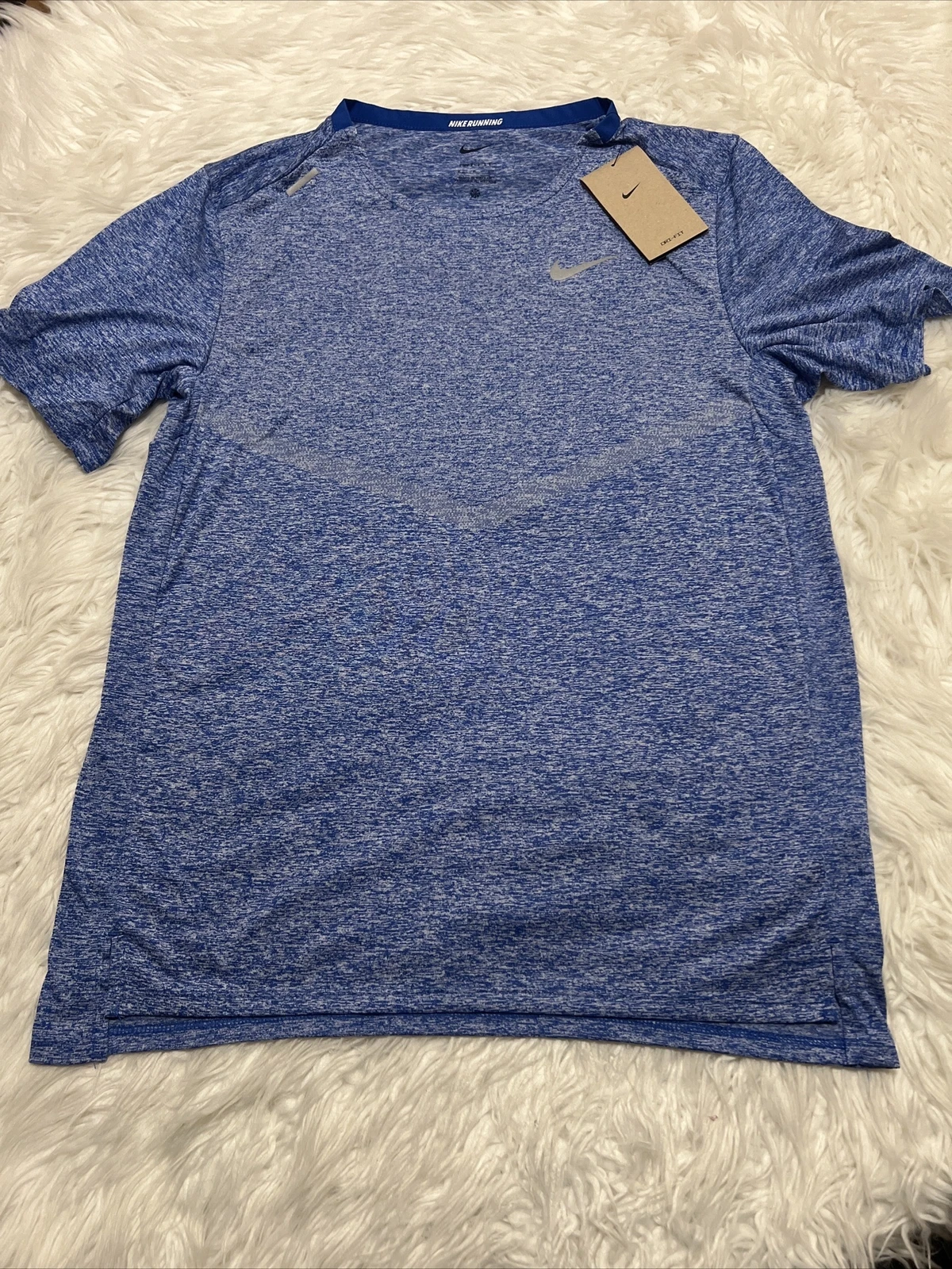 Nike Rise 365 Dri Fit Sz S Running Training Gym Reflective Top CZ9184-482 $55