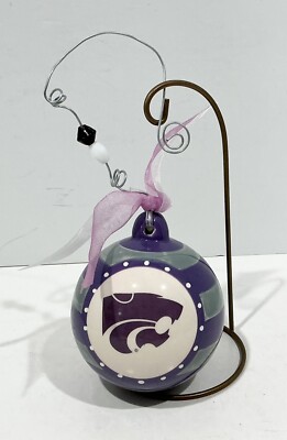 KSU Kansas State Wildcats Glory Haus Christmas Ornament Round 3 1/2