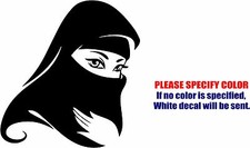 Mystery Women Wearing A Veill Graphic Die Cut decal sticker Car Truck Boat 6"