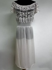 Vintage 1960s Radcliffe Pink Lacy Nylon Nightgown