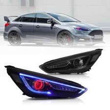 Vland Led Projector Headlights For Ford Focus 2015-2018 Wblue Drl Front Lamps