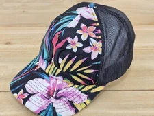 Hurley Hawaiian Hat Cap Snap Back  Multicolored Mesh Surfer Floral Yupoong 