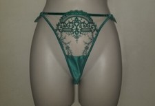 Honey Birdette Gabrielle Thong in Emerald size Large NWT