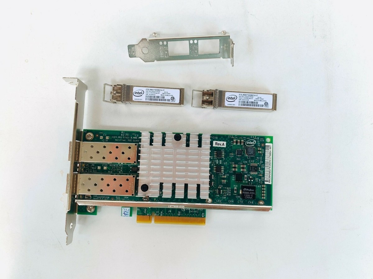 Intel 10g Ethernet Server Adapter Dual Port Pci-e X520-sr2 E10g42bfsr With 2 Sfp - Foto 7