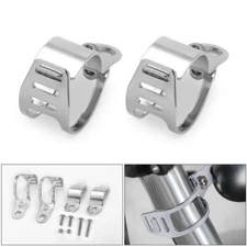 Motorcycle Front Fork Tube Mount Clamp Turn Signal Light Mount Bracket 35mm-50mm