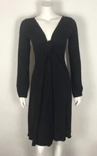 Moschino Women’s Dress US 8 Solid Black Party Cocktail Long Sleeve