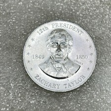 VTG‼ Shell's Mr. President Aluminum Coin Game 1968 Token ZACHARY TAYLOR • VG‼