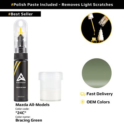 Touch up Paint for Mazda All Models Code: 24C Bracing Green