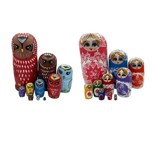 Poupées Russes Traditionnelles 5 Pièces - Conte Populaire, Peintes à La Main Par Iancovskaya