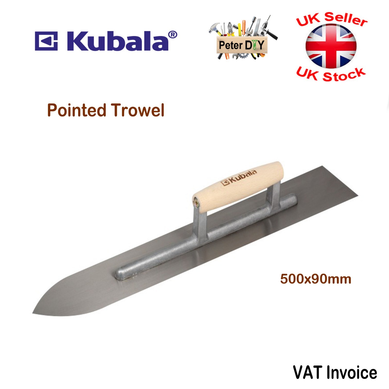 Pointed Flooring Fitters Screeding Trowel 500mm Flooring Tools Floor