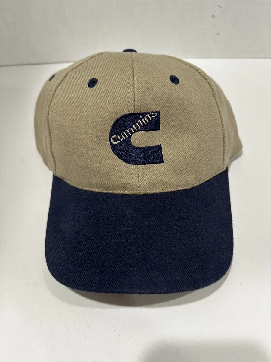 Cummins Turbo Diesel Engines Snapback Baseball Hat Cap Beige And Navy