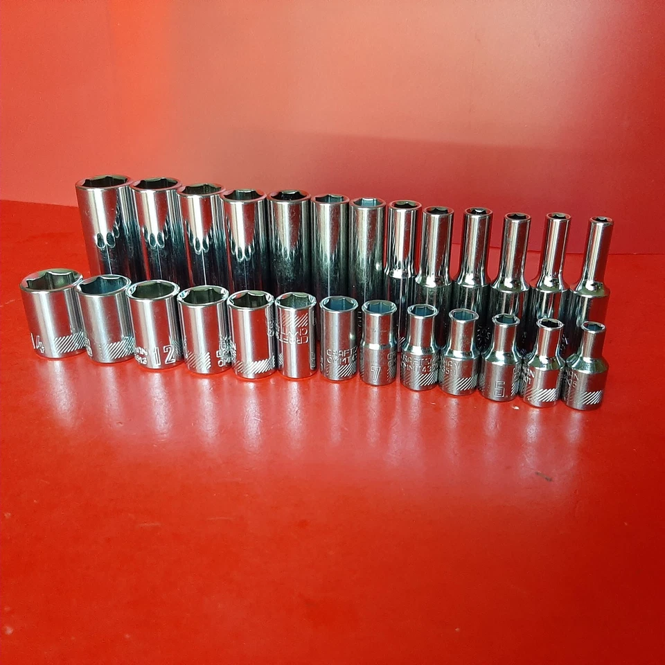 NEW CRAFTSMAN TOOLS 26 Piece Deep & Shallow 1/4" Drive METRIC 6 Point Socket Set - Image 2 of 4