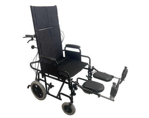 Reclining Wheelchair – Adjustable Folding, Removable Armrests, Elevated Leg Rest - Picture 10 of 11