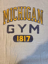 UNIVERSITY OF MICHIGAN GYM 1817 TEE GO BLUE! TAILGATE Extra Large New 