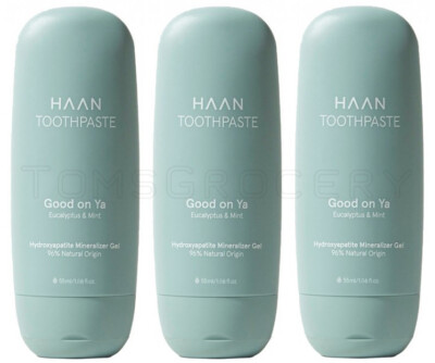 3 HAAN GOOD ON YA Eucalyptus & Mint Mineralizer Gel Toothpaste 55ml 1.86 fl. oz.