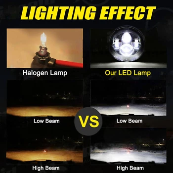 Faro LED 7" + Luces de paso de 4,5" para Harley-Davidson Softail Deluxe FLSTN Foto 3 de 4