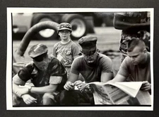 1992 Homestead FL Harris Field Tent City Homeless Boy Marines VTG Press Photo