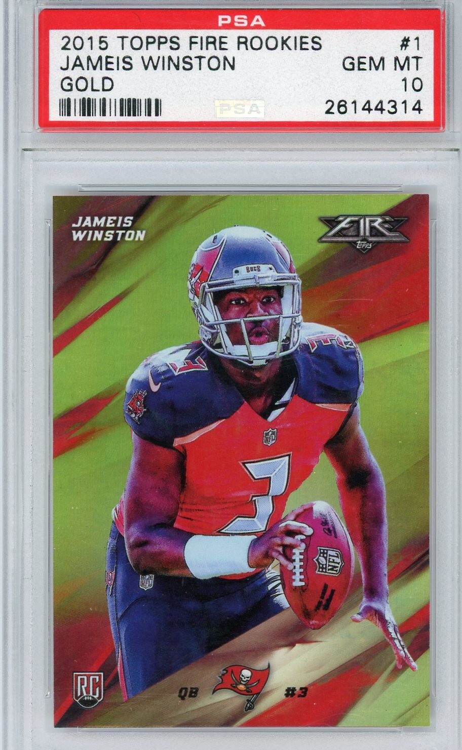 Jameis Winston Topps Fire Rookies #1 Gold