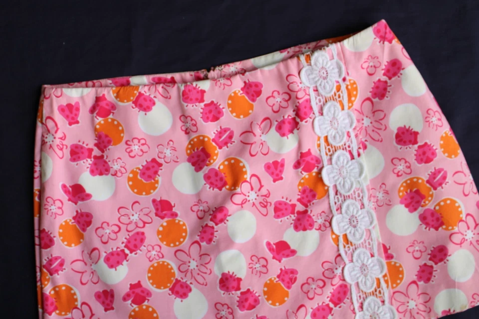 Lilly Pulitzer De Colección Ladybug Vestido Pantalones Cortos Skort Golf Falda Guipur Crochet Encaje 4 Foto 4 de 4