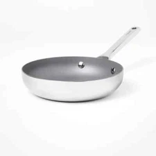 8" Nonstick Stainless Steel Fry Pan Silver - Figmint™:Ceramic Nonstick,Brand new