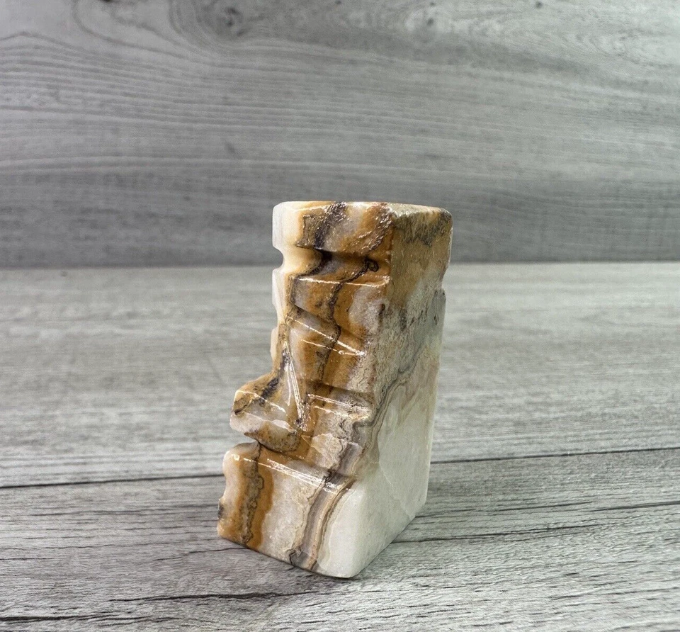 Browns & Whites Marble / Onyx Stone Replacement Pawn Chess Piece - Image 2 of 4