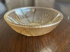 Vintage Iris Herringbone Amber Iridescent  Carnival Glass Small Berry Fruit Bowl