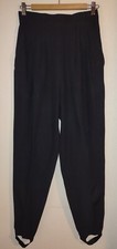 Vintage 90's Counterparts Black High Waisted Rayon Stirrup Pants 12