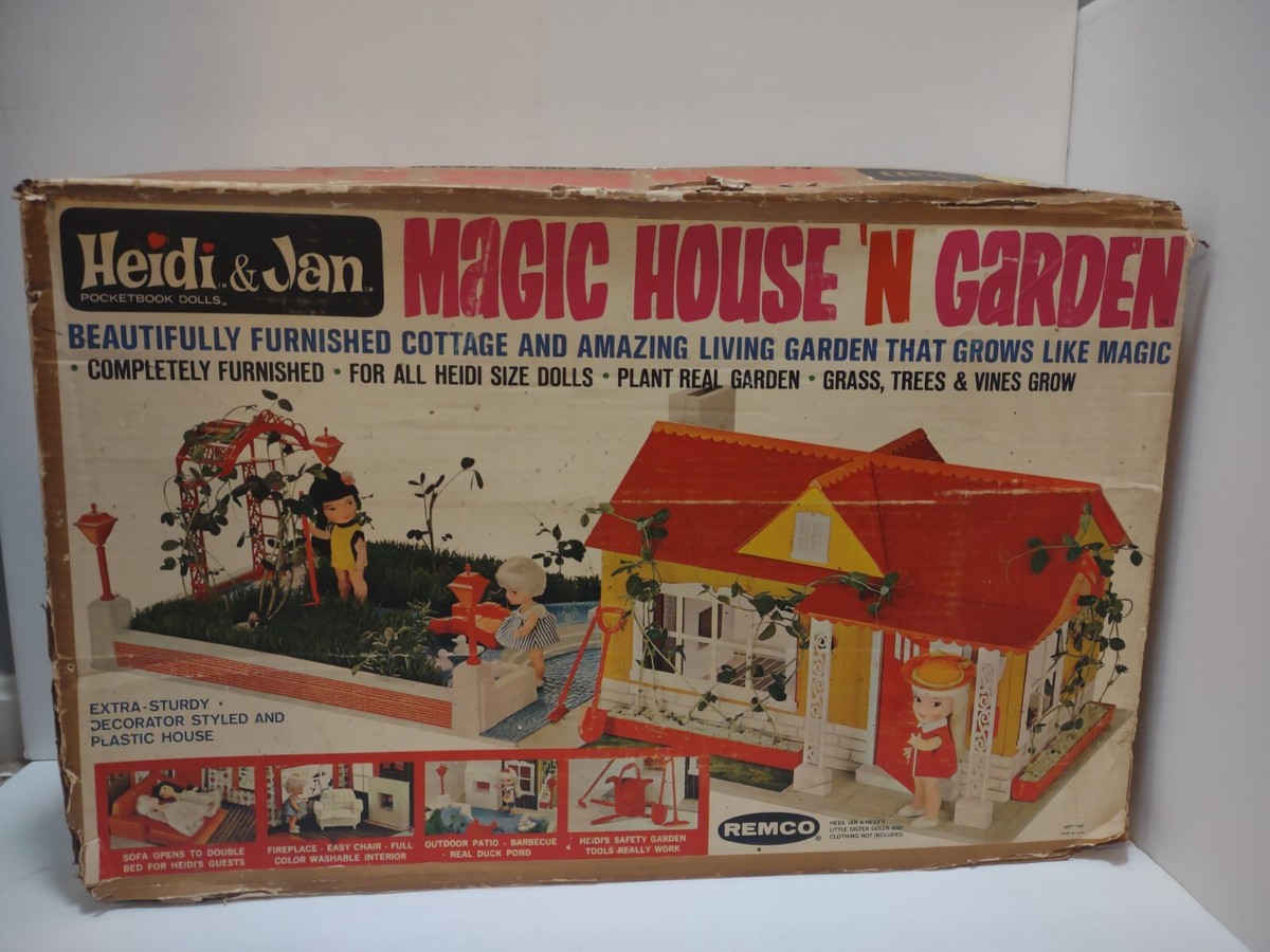 Vintage 1966 Remco Heidi & Jan Magic House N' Garden box EMPTY
