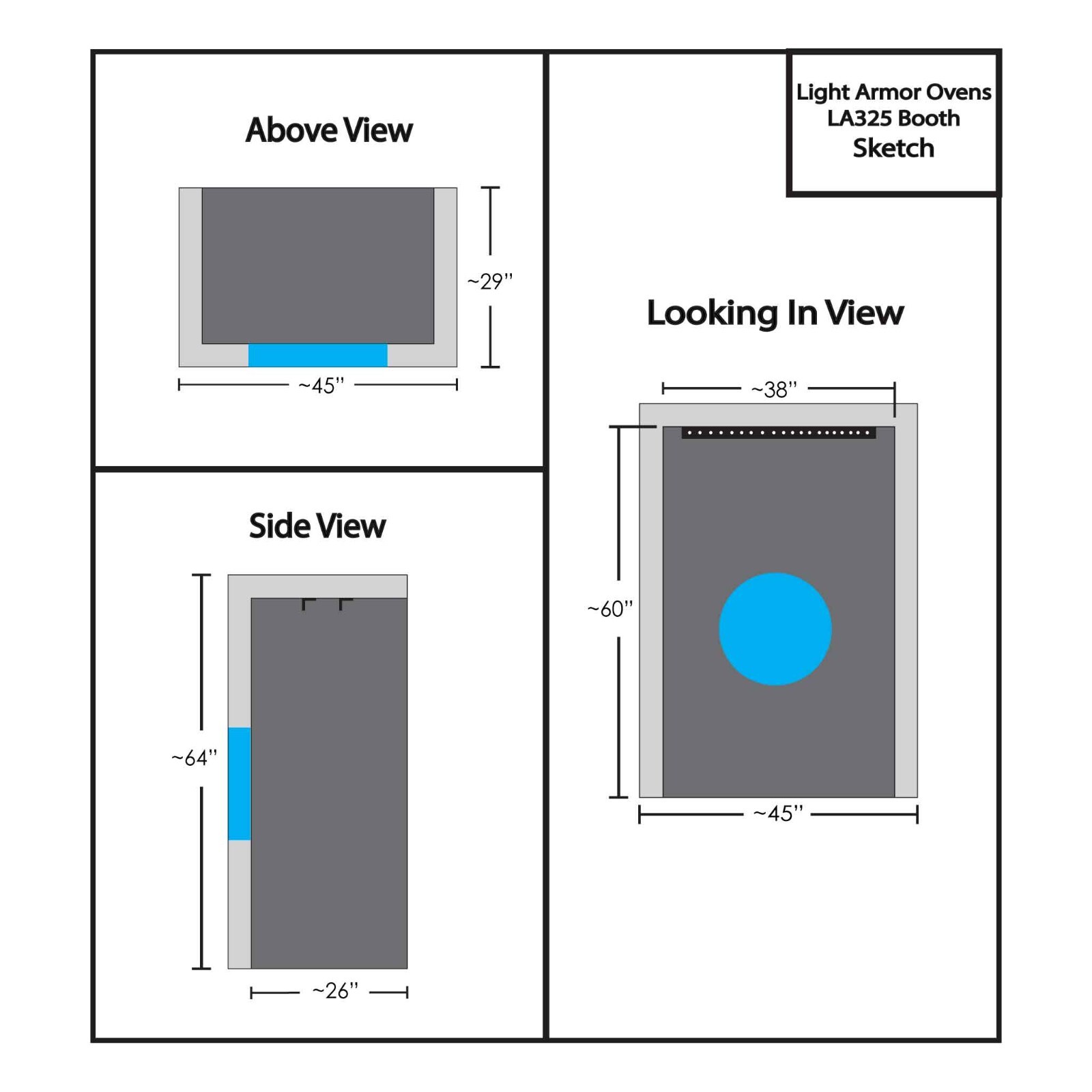 Powder Coat Spray Booth, Cerakote Spray Booth, Spray Booth (3' x 2' x 5