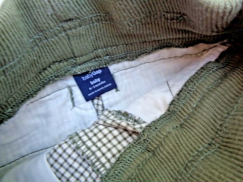 NEW Baby Gap Shorts Capri Pants Baby Boys Clothes SZ 0-3m Plaid Checkers Green - Picture 2 of 4