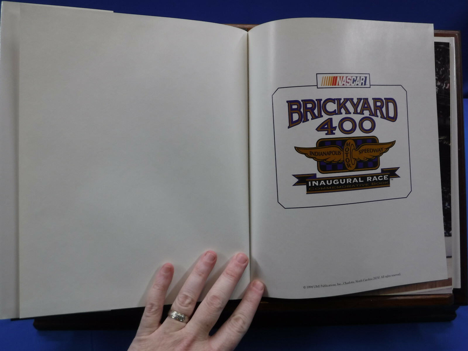 Brickyard 400: Inaugural Race Commemorative Book- NASCAR, 1994 | eBay