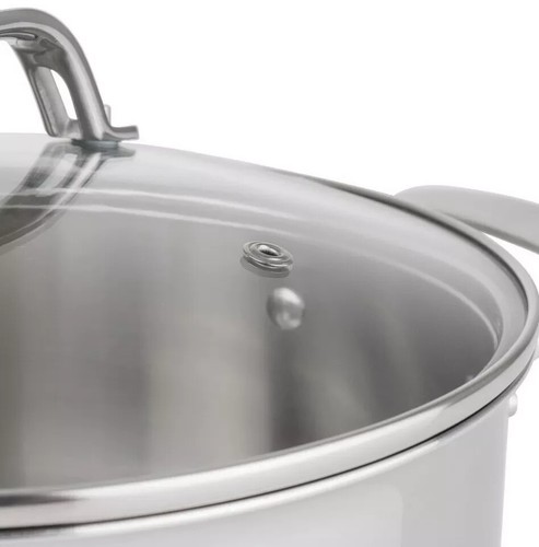 Viking 13 piece Tri-Ply Stainless Steel Cookware Set Glass Lids Mirror Finish - Picture 7 of 8