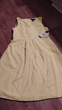NWT $100 CHAPS WOMEN PETITE YELLOW DRESS ,SIZE 6P