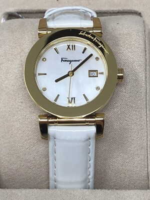 Salvatore Ferragamo Women\'s Gold White Watch! New! Salvatore Ferragamo SF8200519 Minuetto weiss perlmutt gold  main image 4