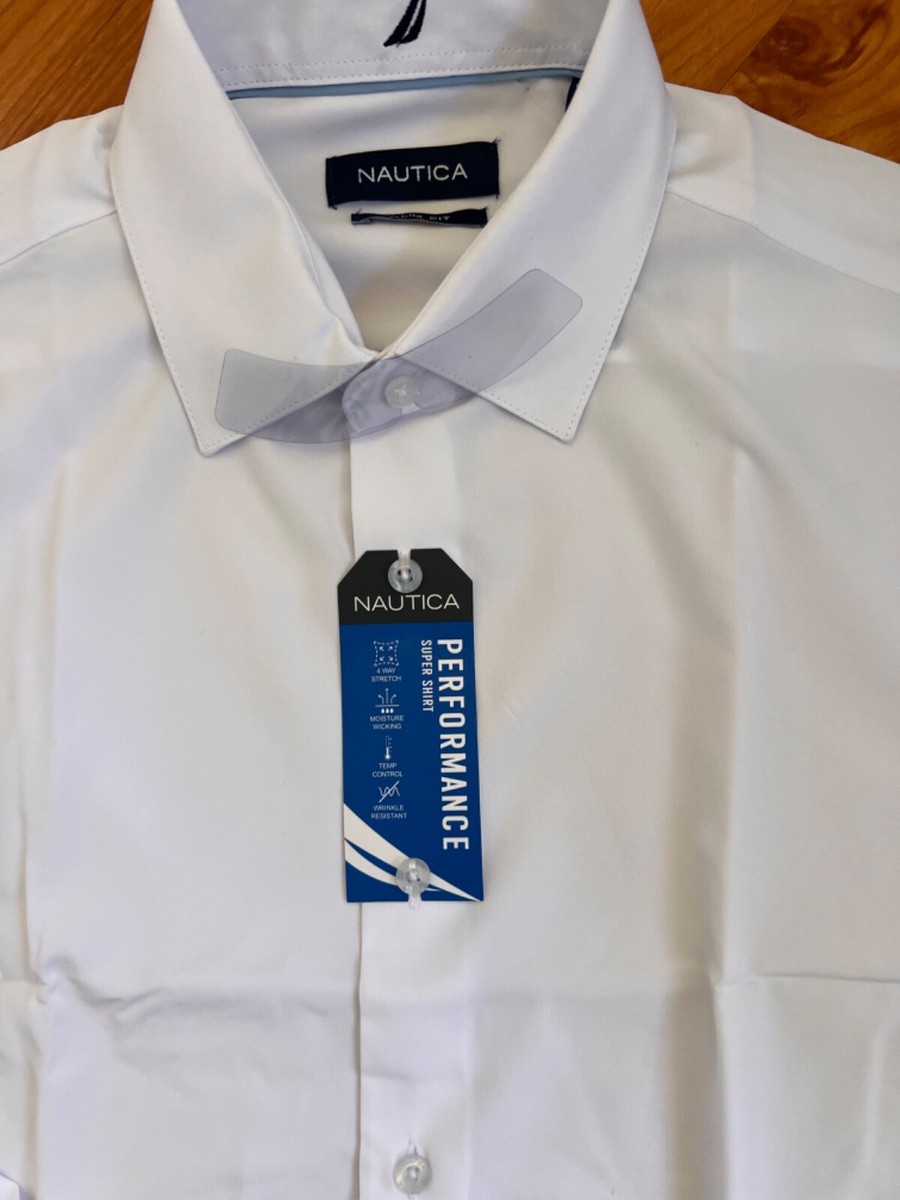 Nautica Mens Performance Super Dress Shirt White Slim Stretch 15-15.5 32/33 NWT | eBay Nautica Mens Performance Super Dress Shirt White Slim Stretch 15-15.5 32/33 NWT | eBay
