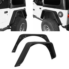 Black Powder Coated Steel Rear Tube Fender Flares For Jeep Wrangler Tj 1997-2006 Black Powder Coated Steel Rear Tube Fender Flares For Jeep Wrangler Tj 1997-2006