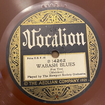 Wabash Blues & Tuck Me to Sleep in My Old Kentucky Home - Vocalion 78 RPM  1922